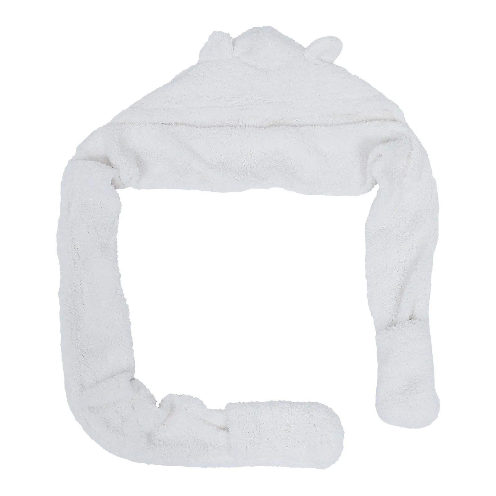 1pc 3 In 1 Hooded Scarf Hat Scarf Gloves Set Bear Hat Scarf Mittens Set