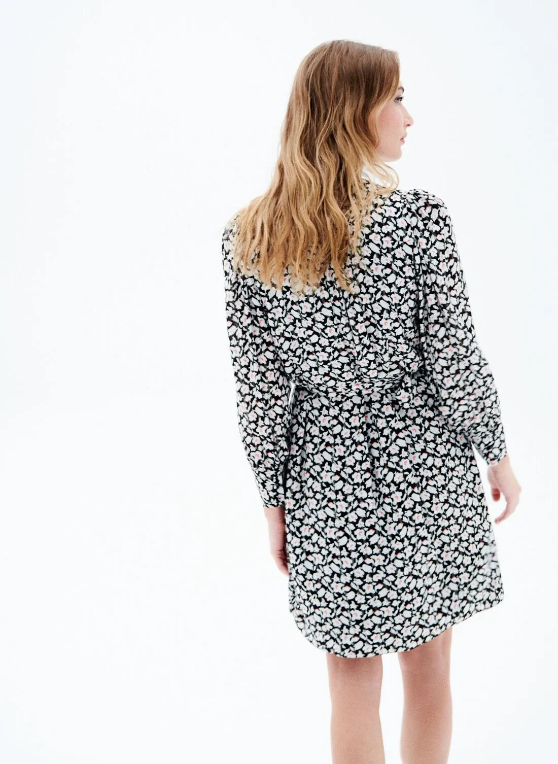 ALICE  VESTIDO CORTO ESTAMPADO EN NEGRO