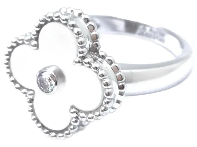 Anillo Alhambra de Van Cleef & Arpels Blanco 