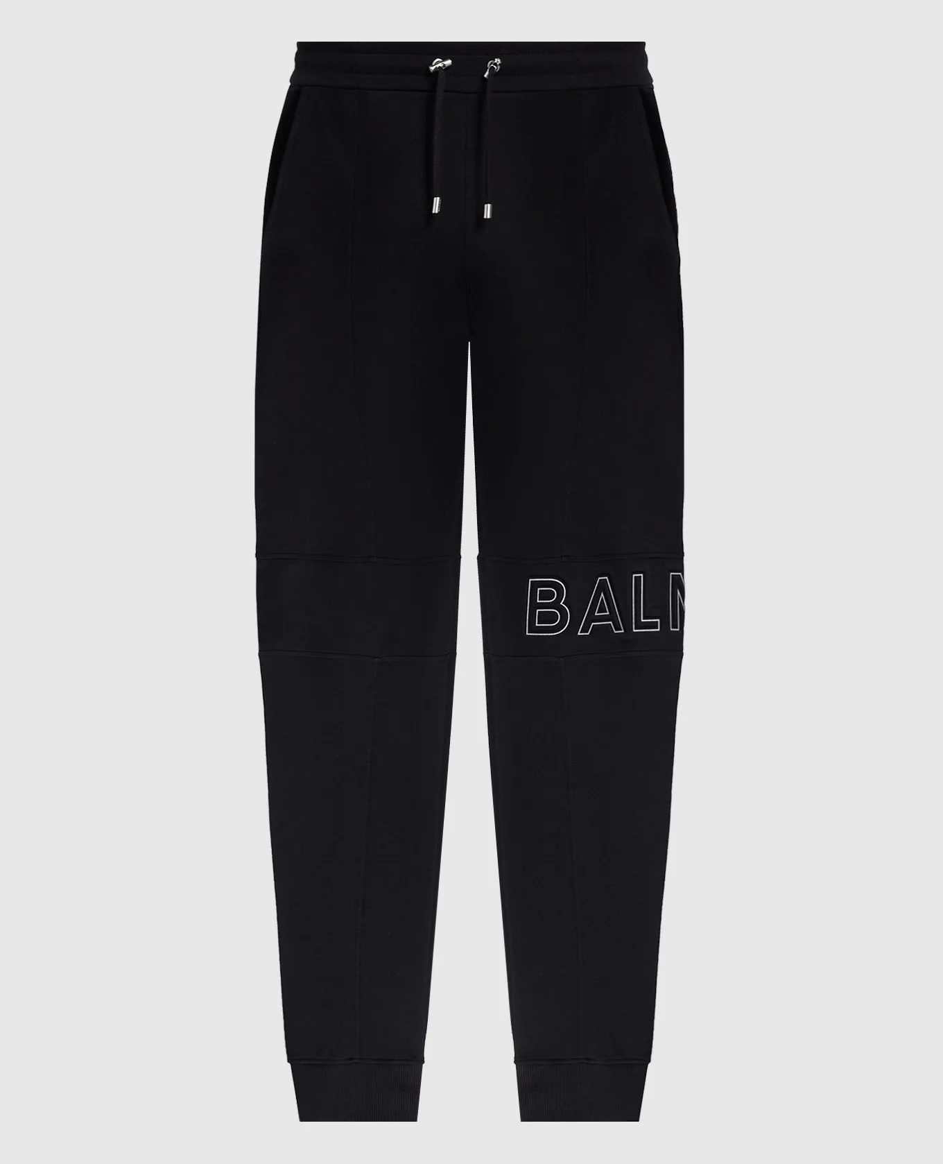 Balmain Black joggers with textured logo