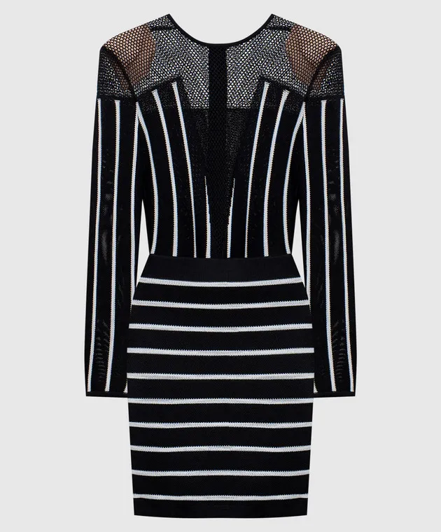 Balmain Black striped dress