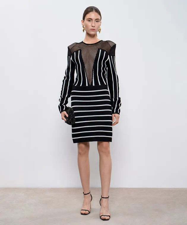 Balmain Black striped dress