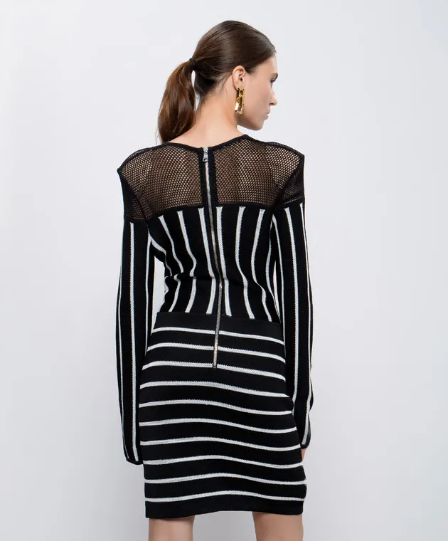 Balmain Black striped dress