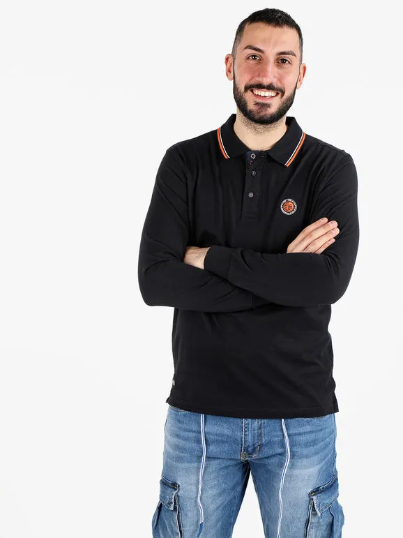 Be Board Polo de hombre de algodón de manga larga