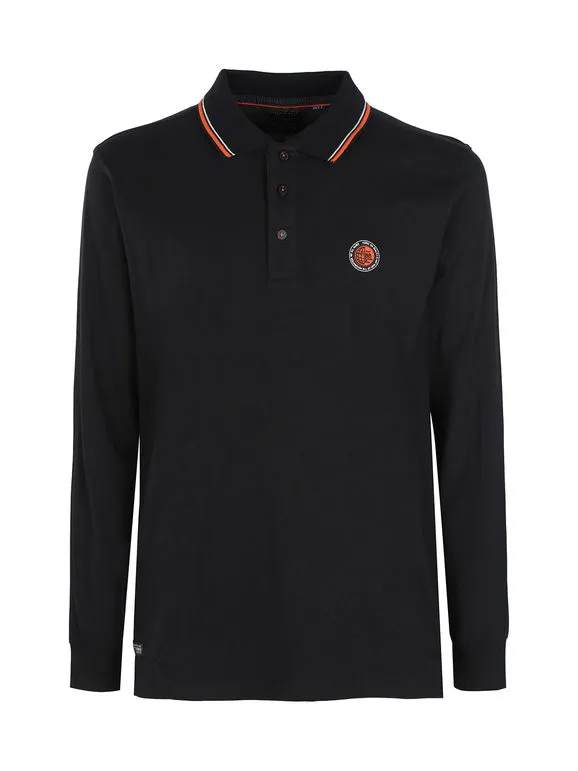 Be Board Polo de hombre de algodón de manga larga