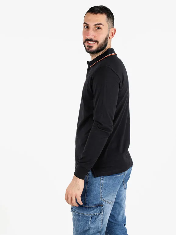 Be Board Polo de hombre de algodón de manga larga