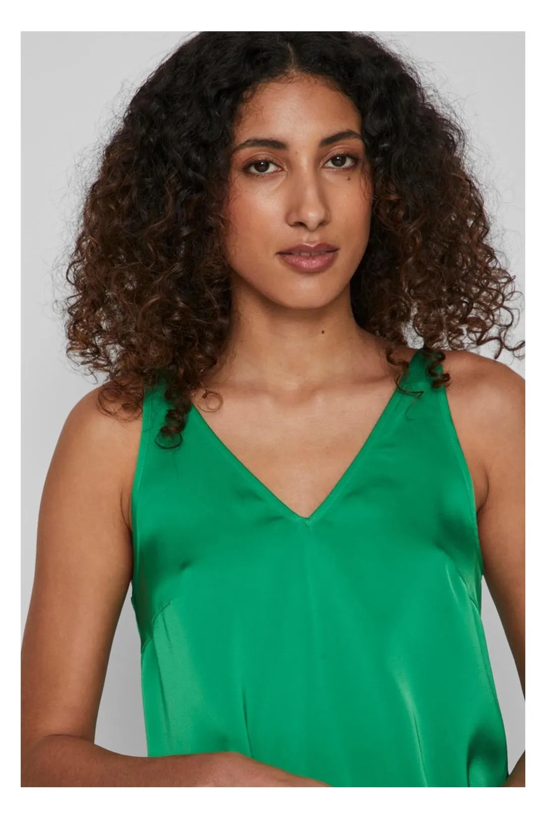 BLUSA TIRANTES RASO VIRAVENNA VERDE ALHAMBRA