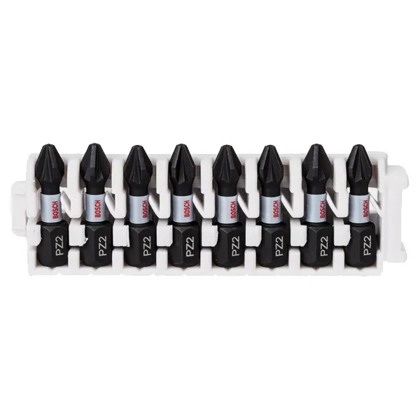 BOSCH  2608522325  JUEGOCABEZAS DE TORNILLO, PERFIL PZ2, 8 PIEZAS
