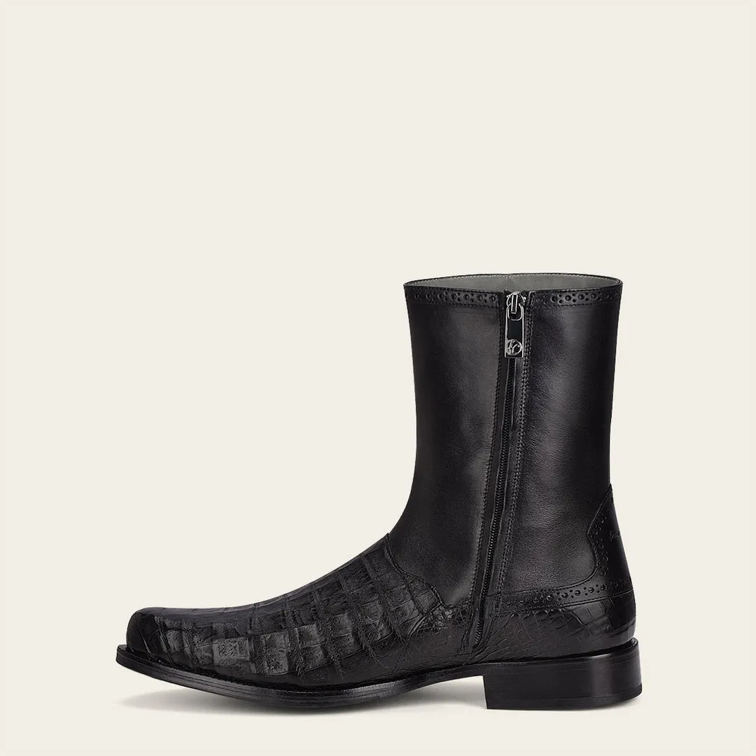 Bota de vestir en piel genuina de caimán para caballero