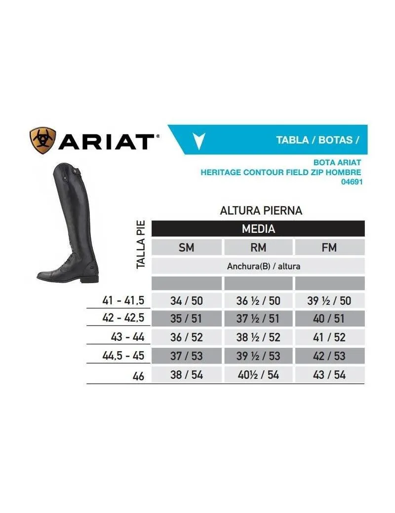 BOTAS DE EQUITACIóN ARIAT  HERITAGE HOMBRE