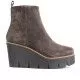 Botines plataforma Alpe grises con cuña dentada
