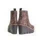Botines plataforma Alpe grises con cuña dentada