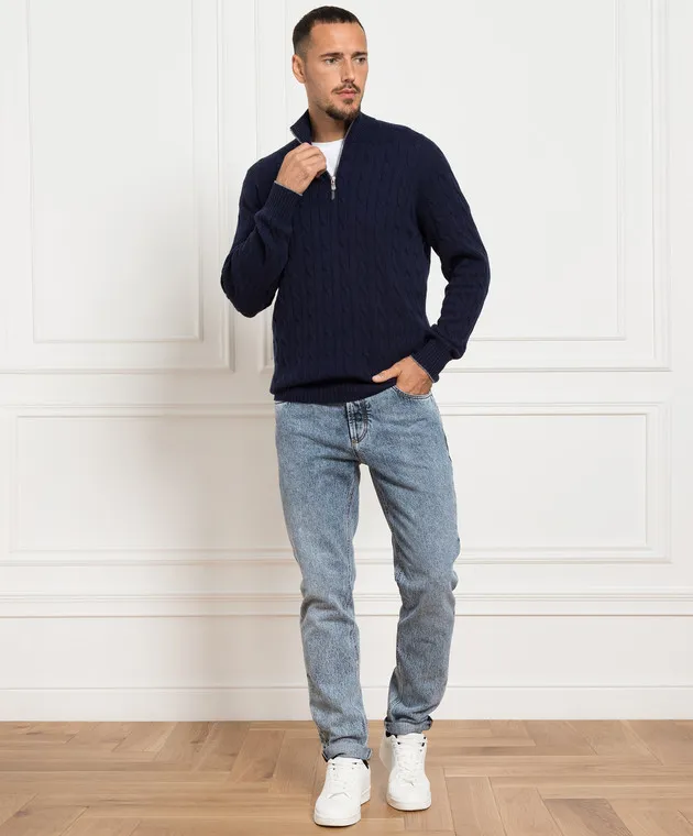 Brunello Cucinelli Blue cashmere jumper