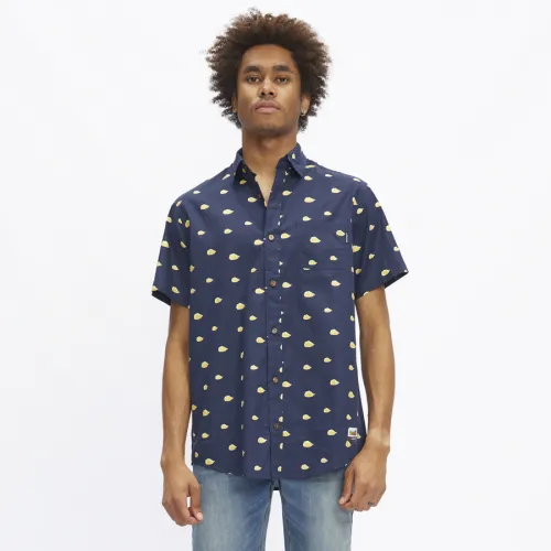 CAMISA HYDROPONIC MANGA CORTA HOMBRE DRAGON BALL Z KINTOUN NAVY REF. 2304001 AZUL MARINO