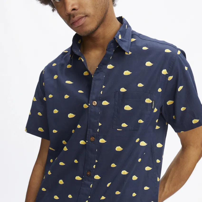CAMISA HYDROPONIC MANGA CORTA HOMBRE DRAGON BALL Z KINTOUN NAVY REF. 2304001 AZUL MARINO