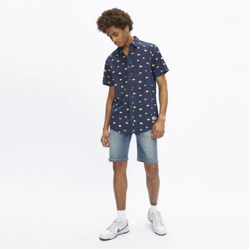 CAMISA HYDROPONIC MANGA CORTA HOMBRE DRAGON BALL Z KINTOUN NAVY REF. 2304001 AZUL MARINO