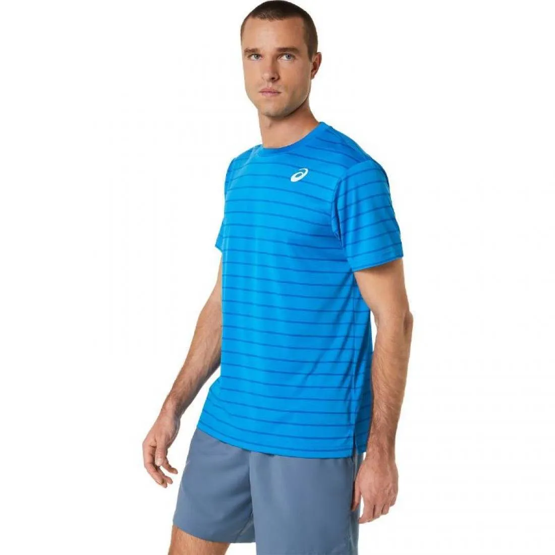 Camiseta Asics Court Stripes SS Azul | Asics