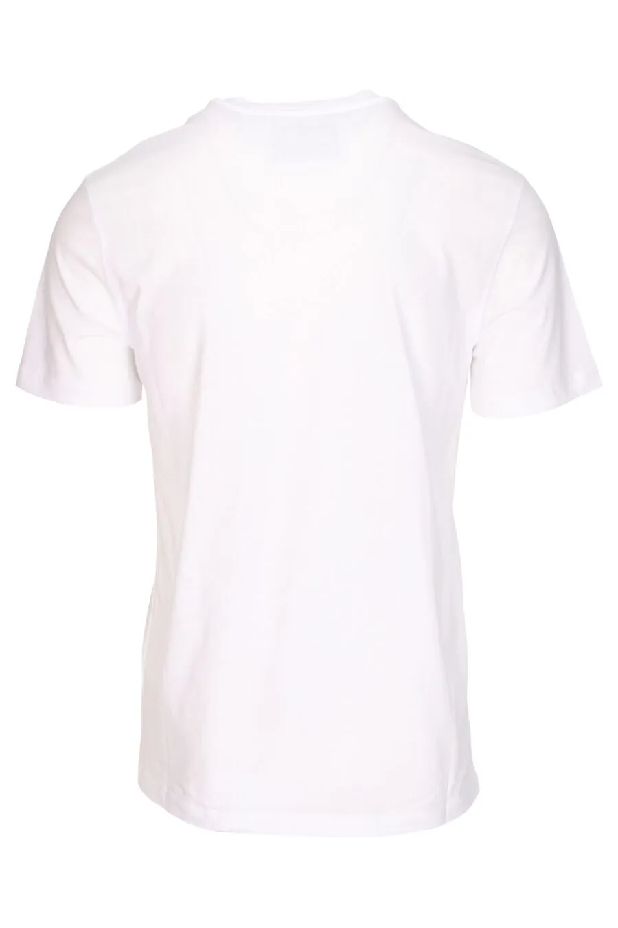 Camiseta blanca con minilogo corazón de neón