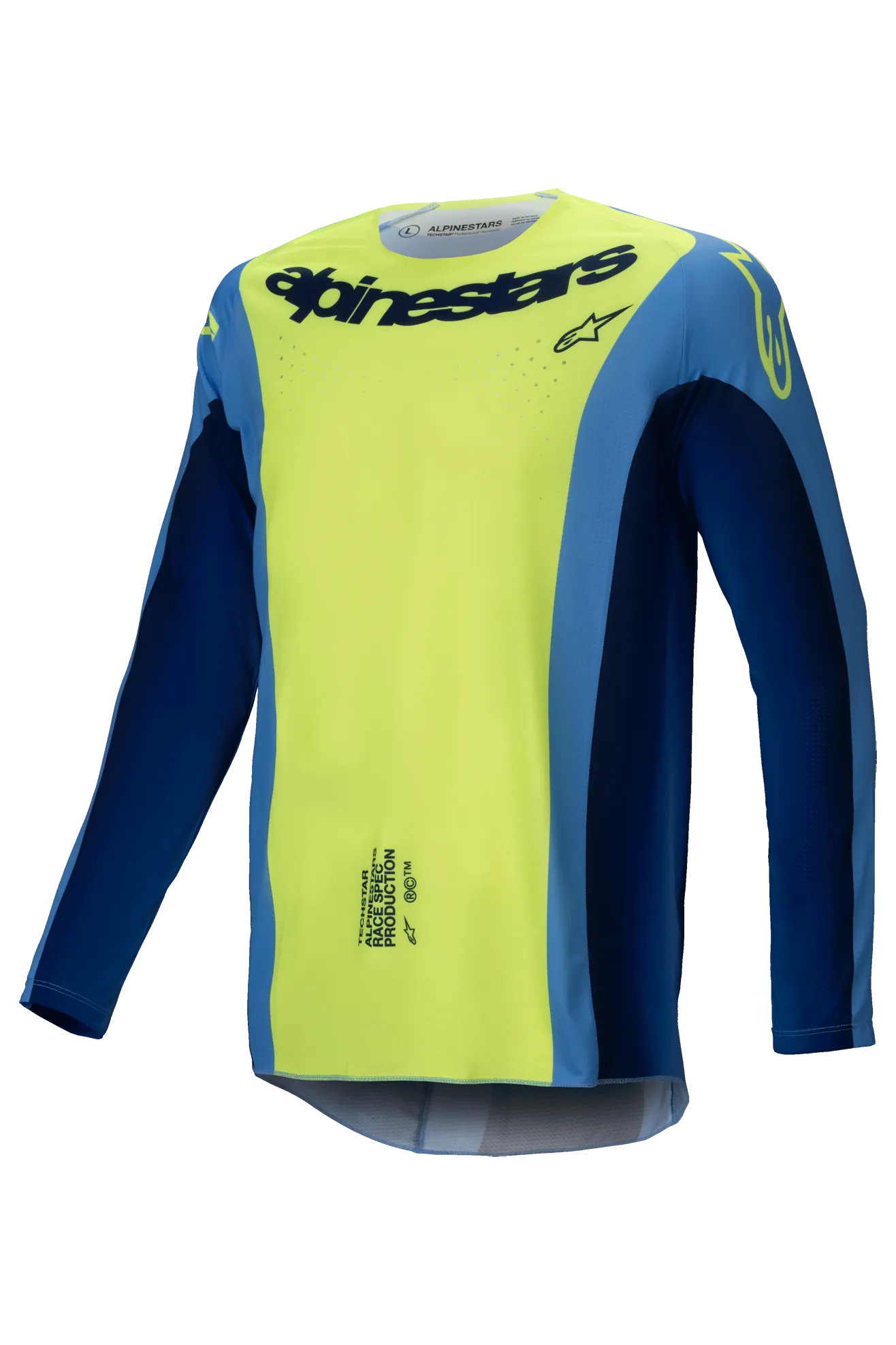 CAMISETA DE CROSS ALPINESTARS TECHSTAR MELT AMARILLO FLúORAZUL