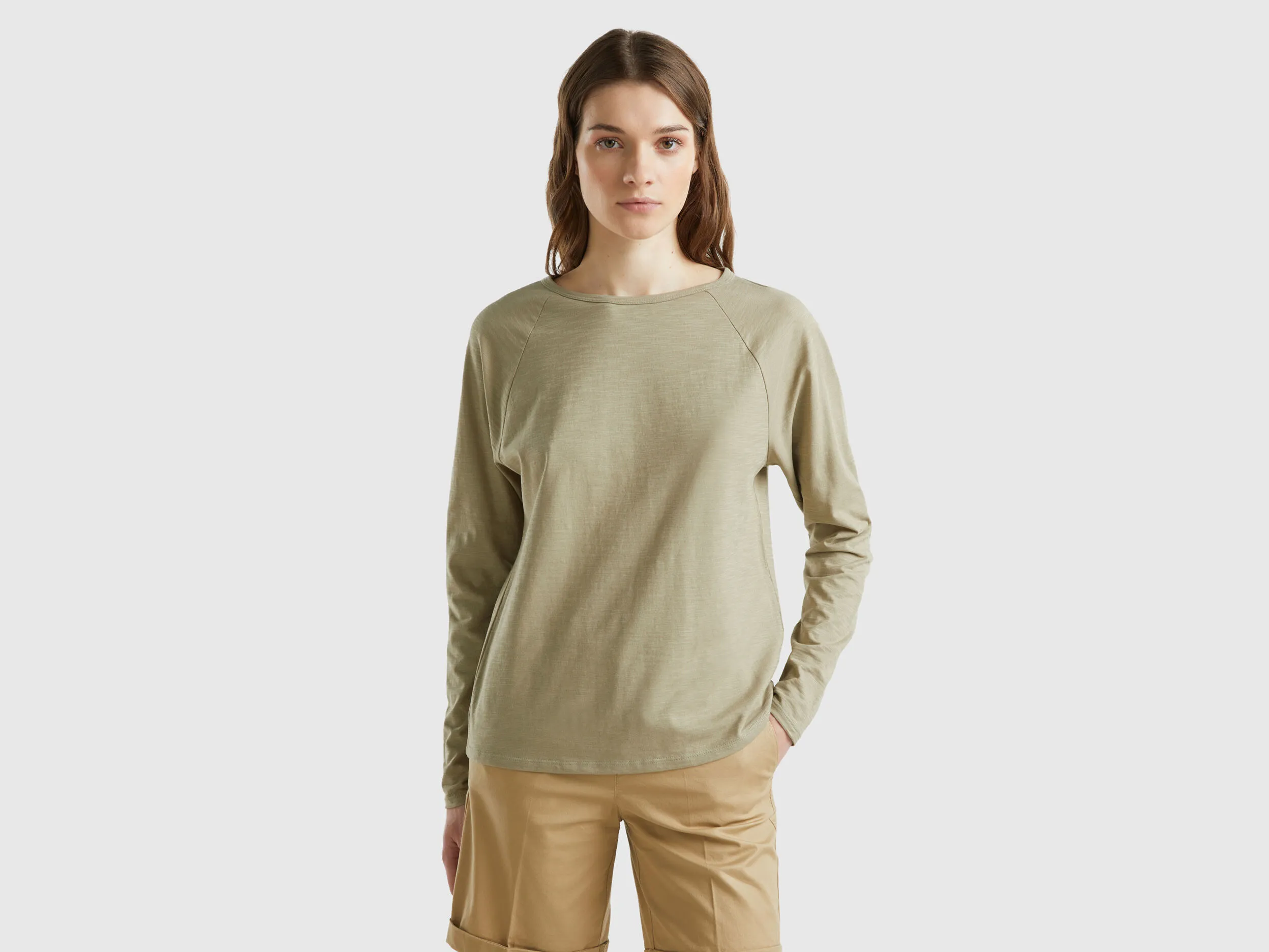 Camiseta de manga larga de algodón ligero