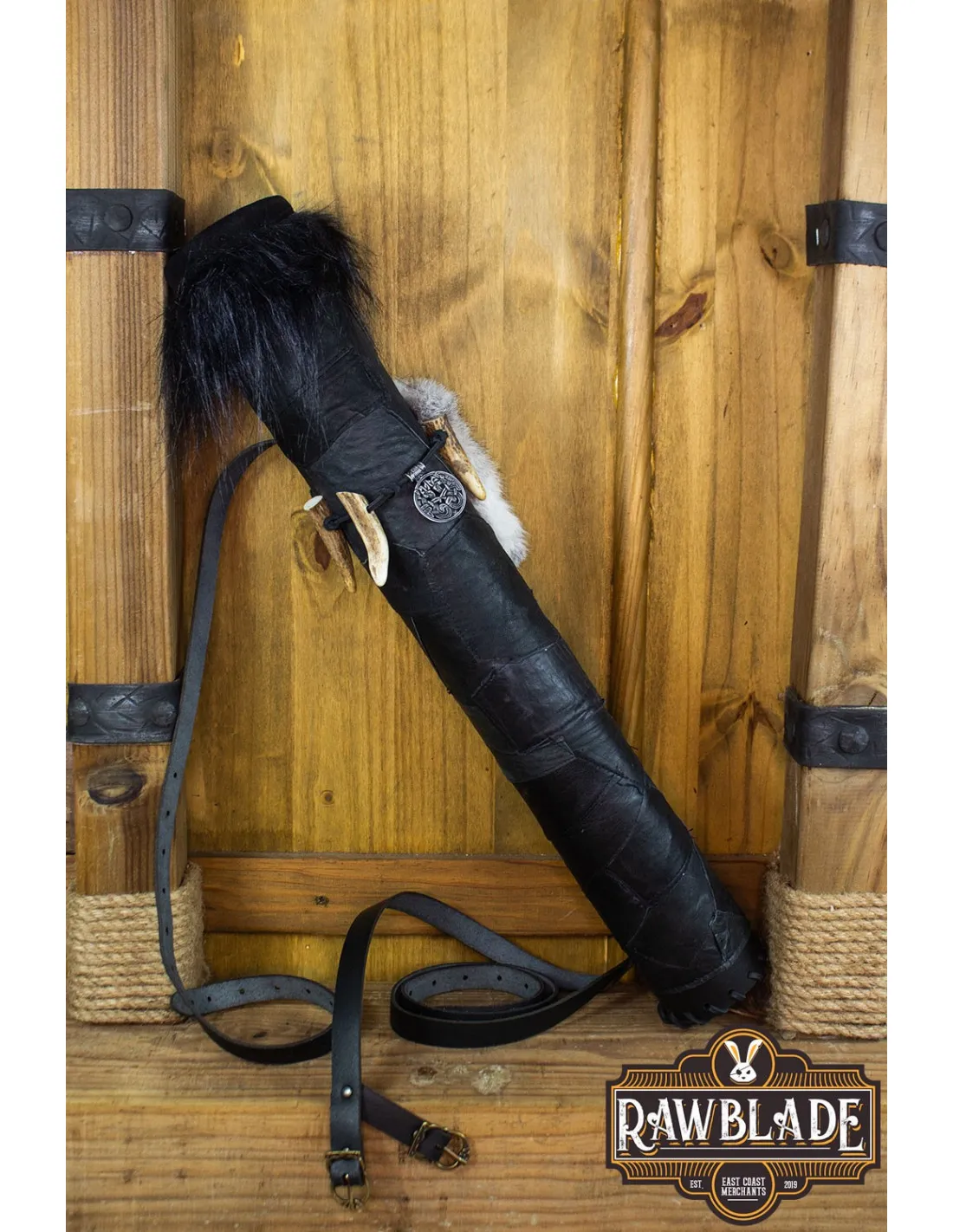 CARCAJ DE CAZADOR AJUSTABLE  NEGRO