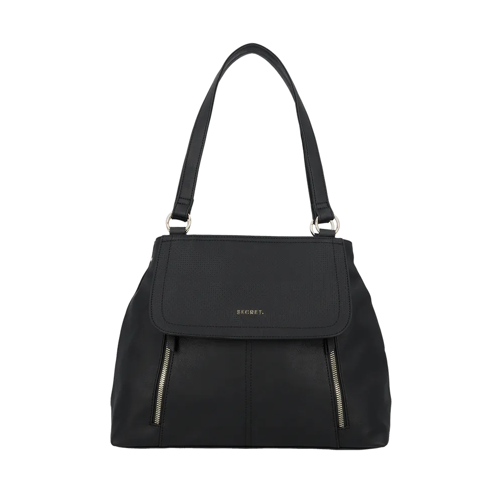 Cartera de hombro Melbourne negra L