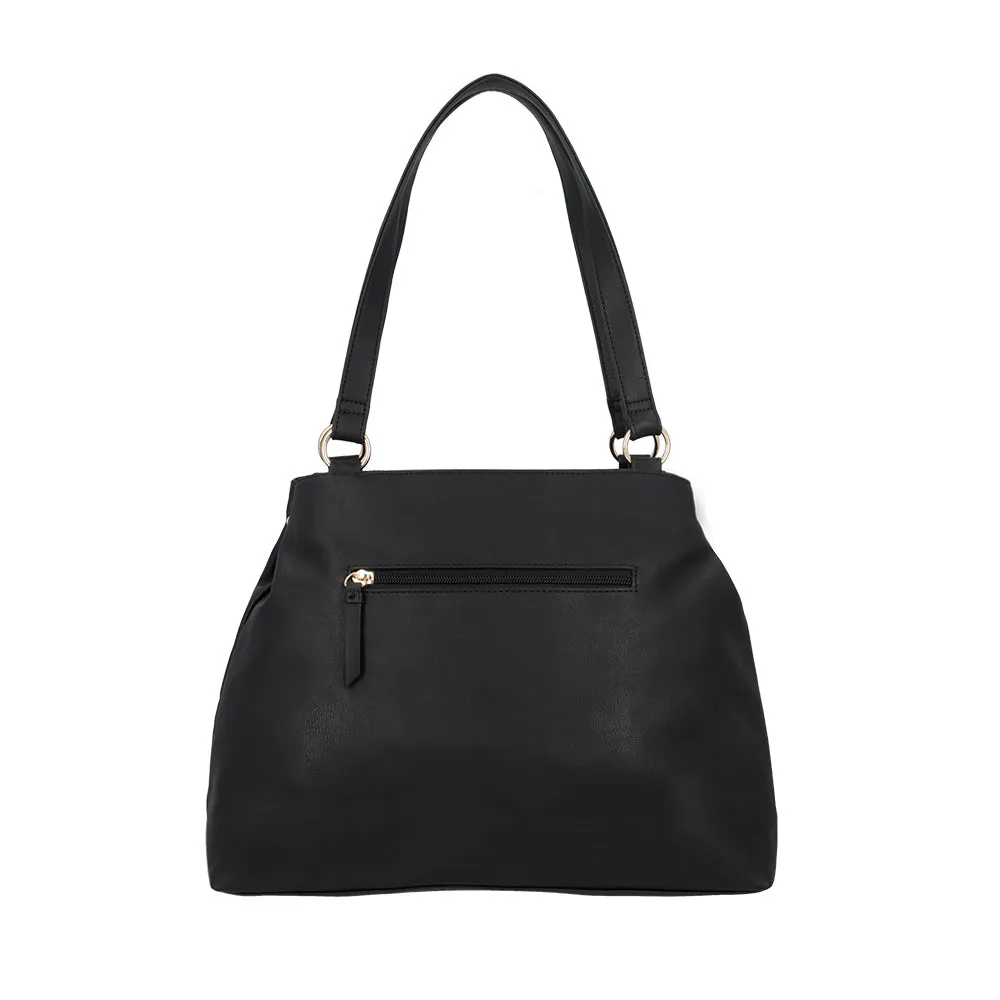 Cartera de hombro Melbourne negra L