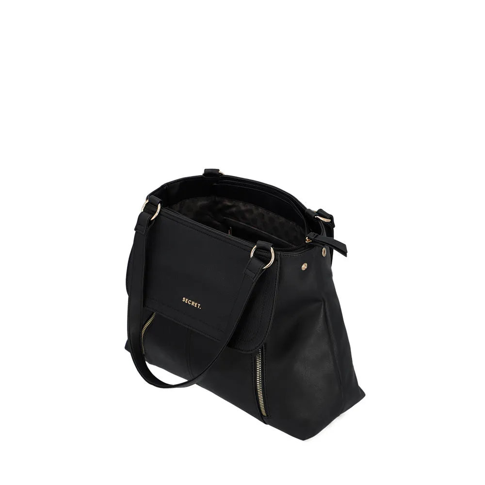 Cartera de hombro Melbourne negra L