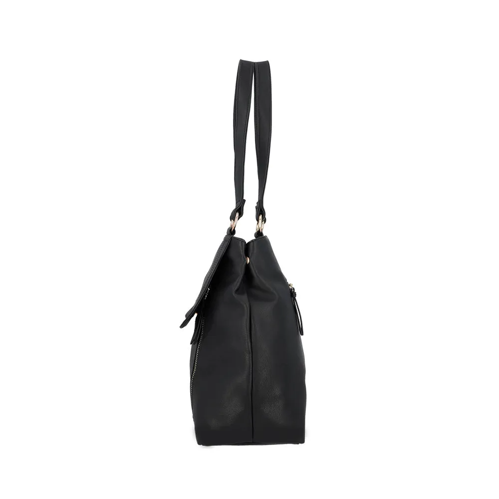 Cartera de hombro Melbourne negra L
