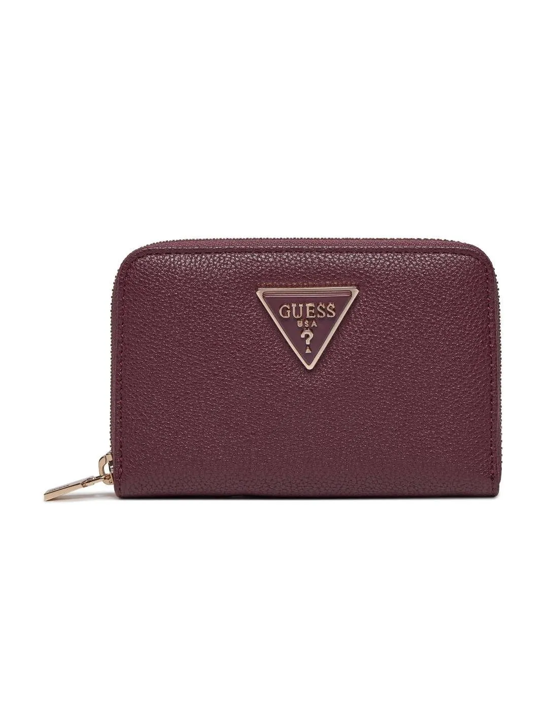 Cartera Guess Meridian violeta cierre cremallera para mujer