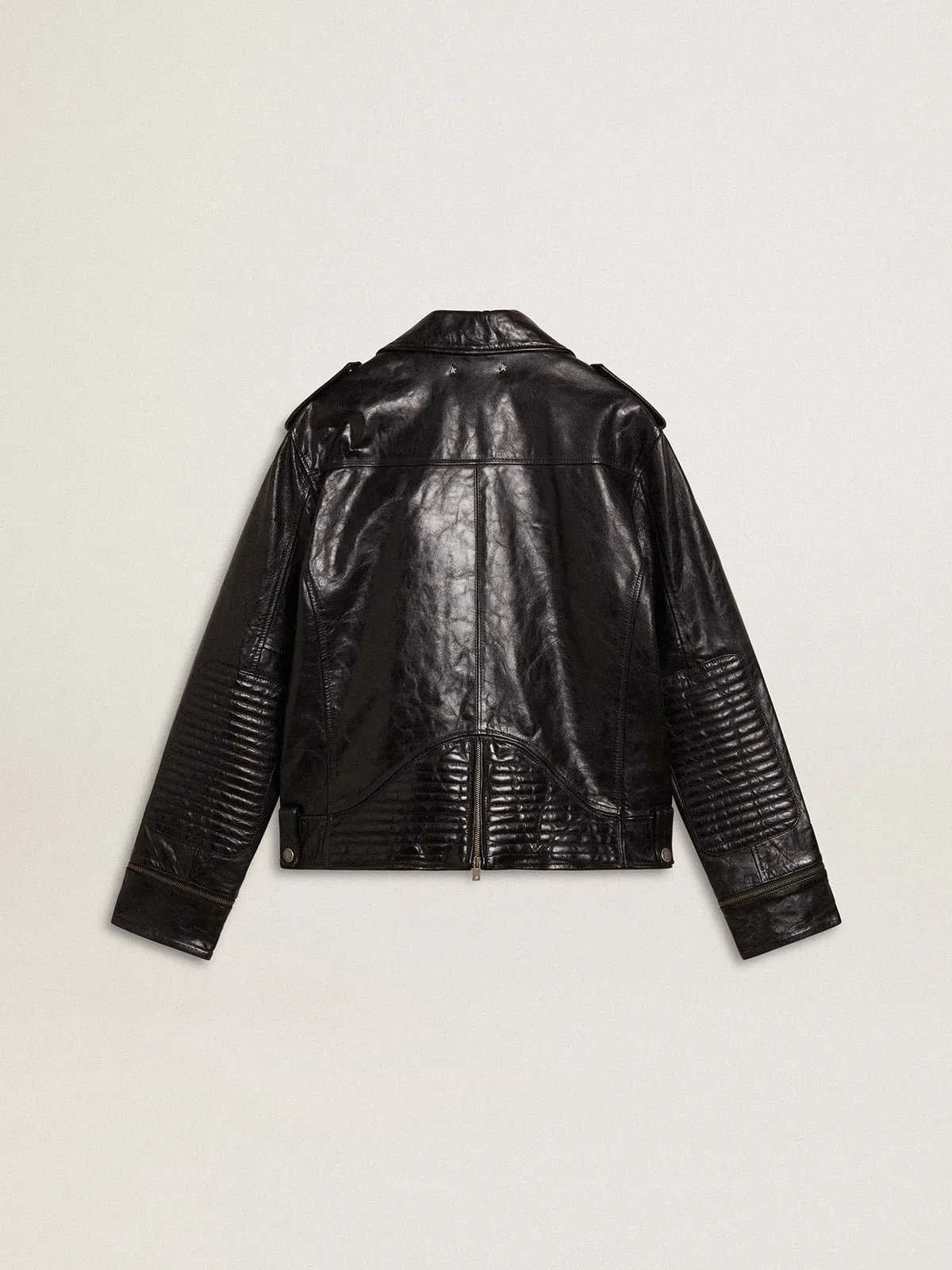 Cazadora perfecto para hombre de color negro con efecto brillante