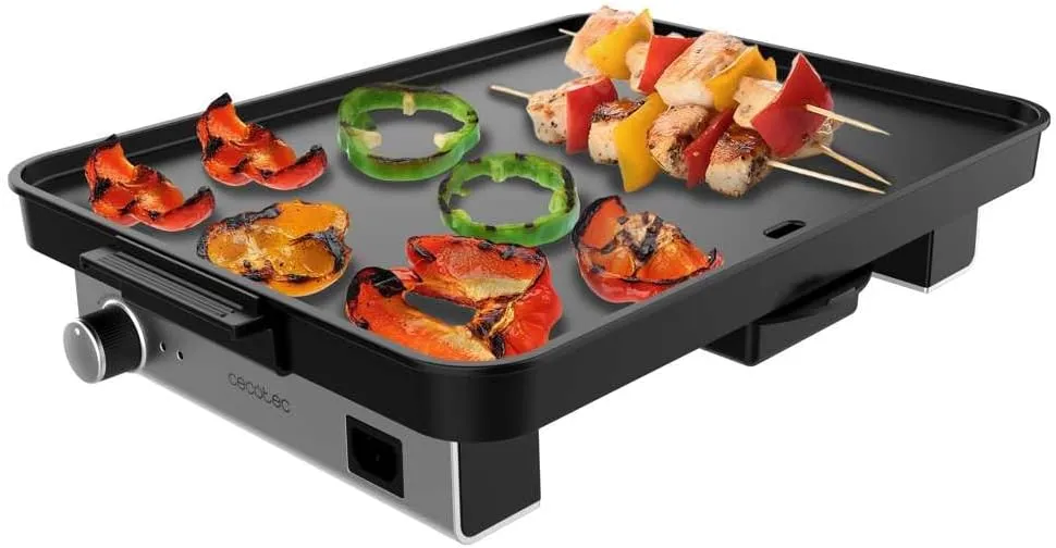 Cecotec Plancha de Asar Eléctrica con Piezas Magnéticas Desmontables Magnet 1800. Plancha de Cocina Grill con 1800W  Aluminio Co