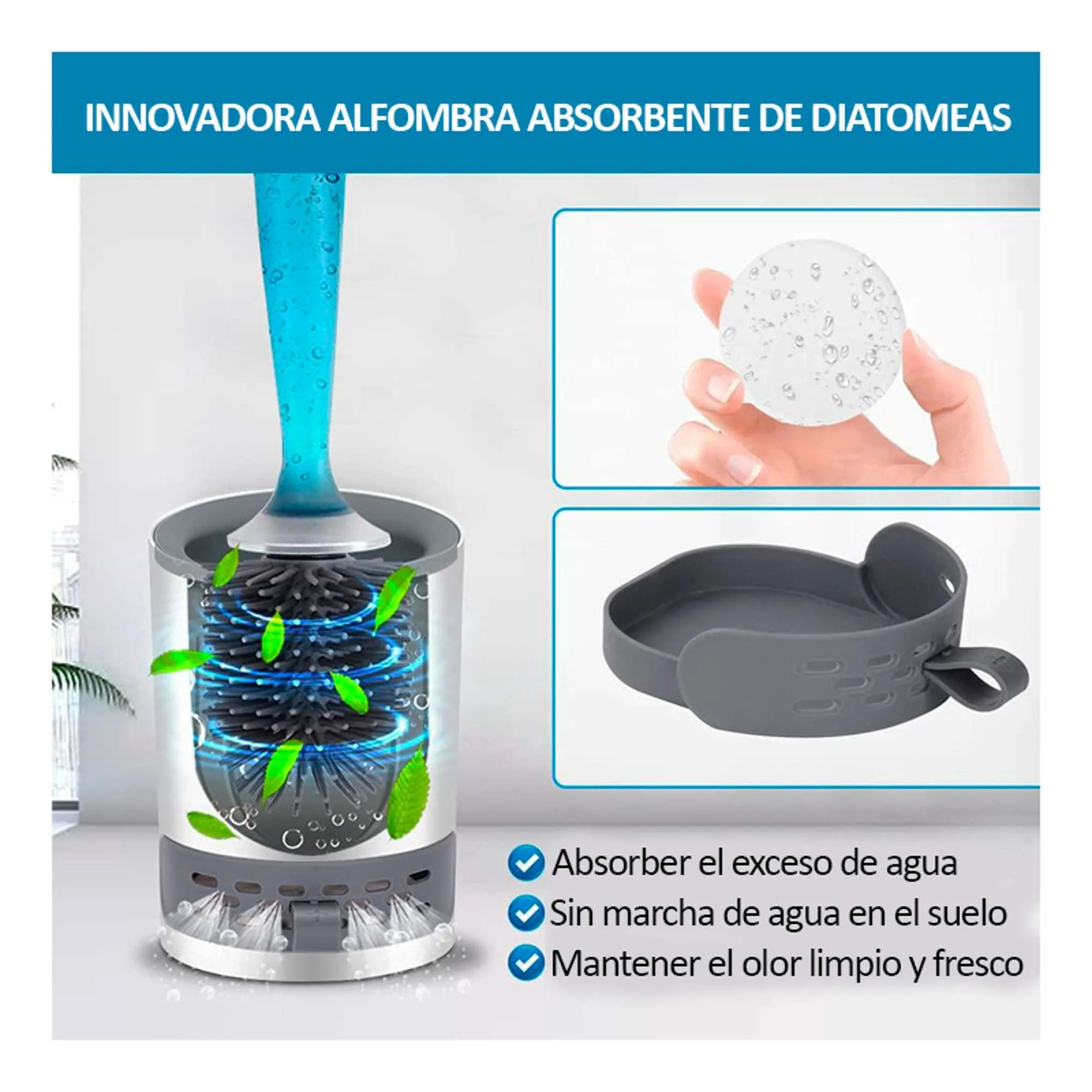Cepillo Para Inodoro Con Dispensador De Jabón