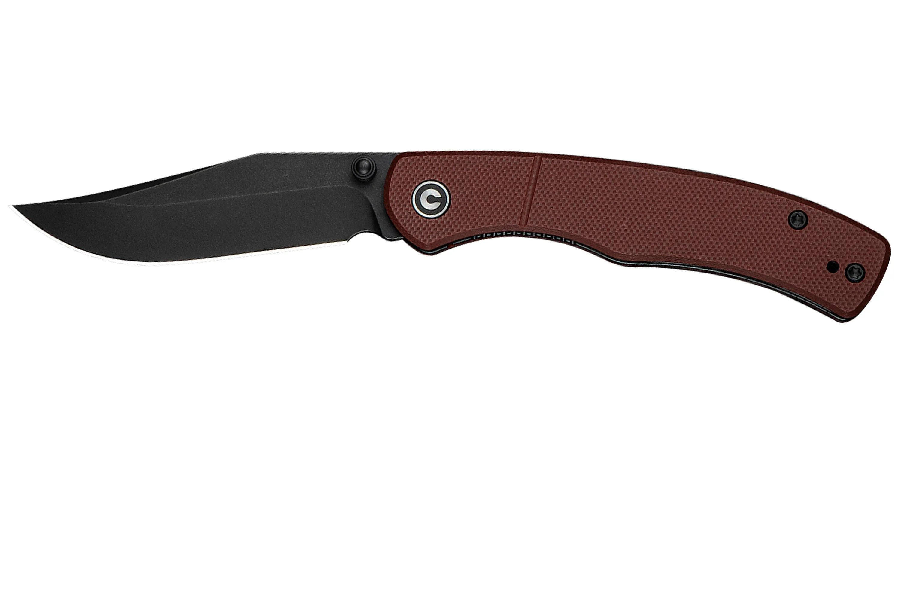 CIVIVI CLINGMAN C230652 BLACK STONEWASHED NITROV BURGUNDY G10, NAVAJA, DISEñO DE TAYLOR MARTIN