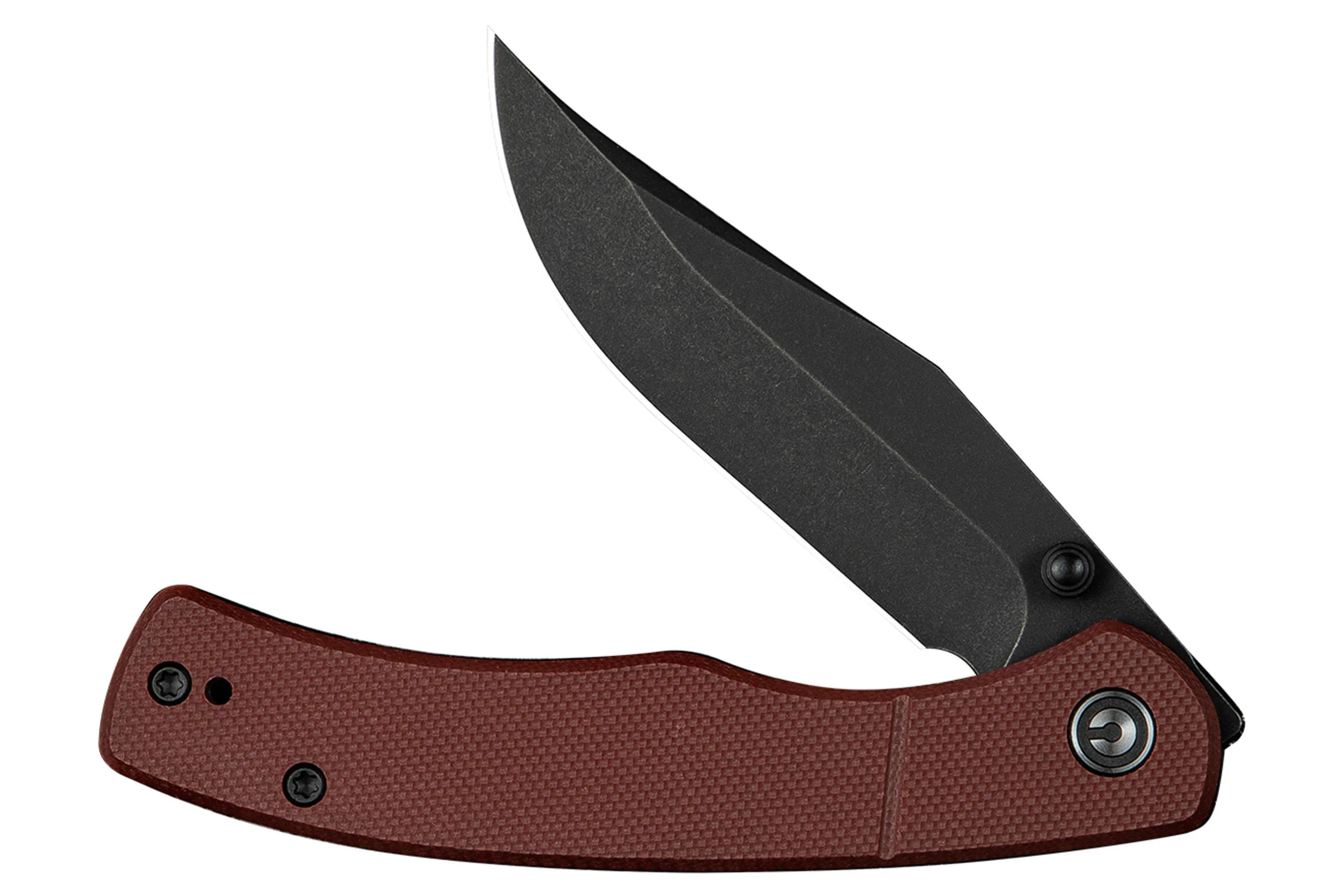 CIVIVI CLINGMAN C230652 BLACK STONEWASHED NITROV BURGUNDY G10, NAVAJA, DISEñO DE TAYLOR MARTIN