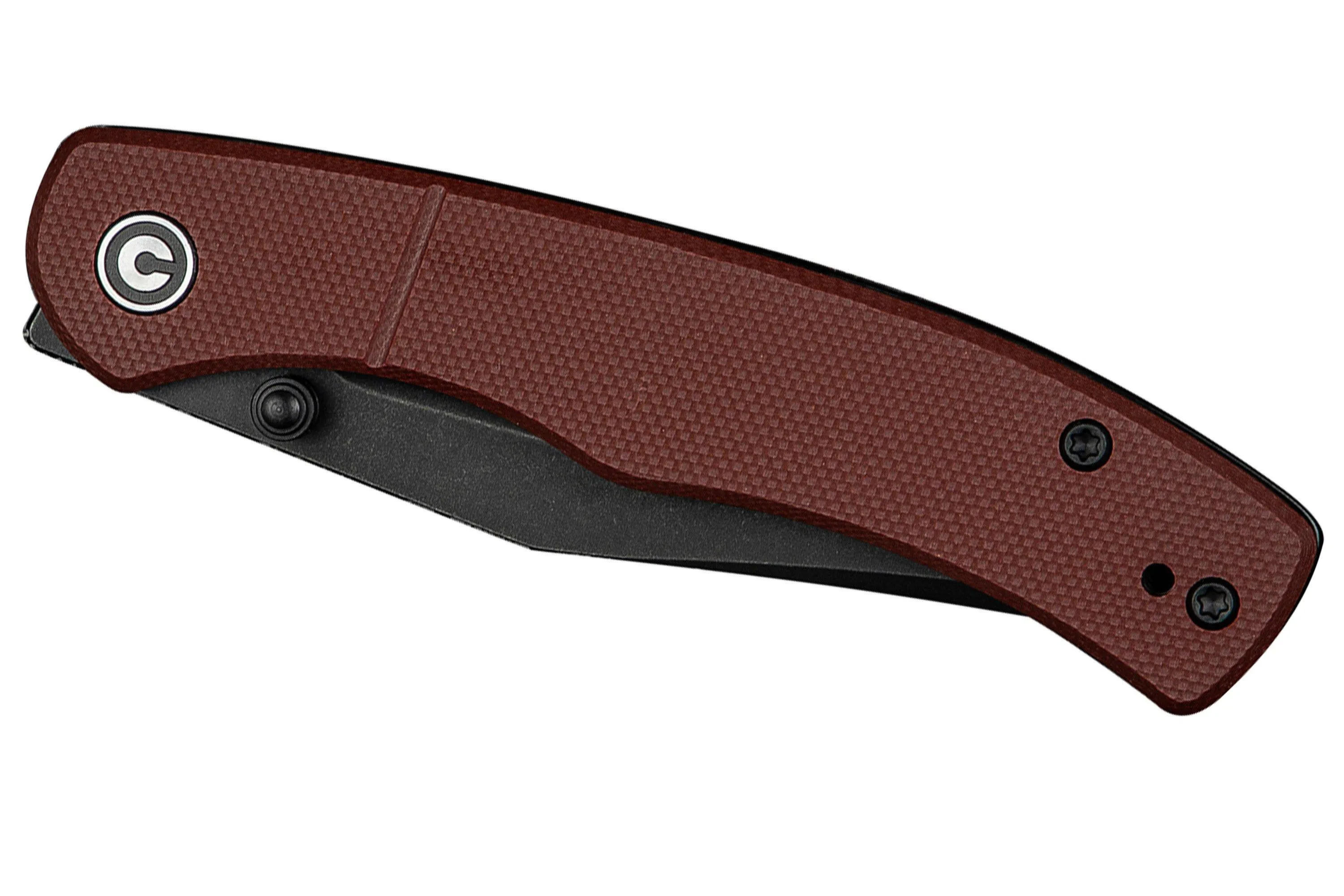 CIVIVI CLINGMAN C230652 BLACK STONEWASHED NITROV BURGUNDY G10, NAVAJA, DISEñO DE TAYLOR MARTIN