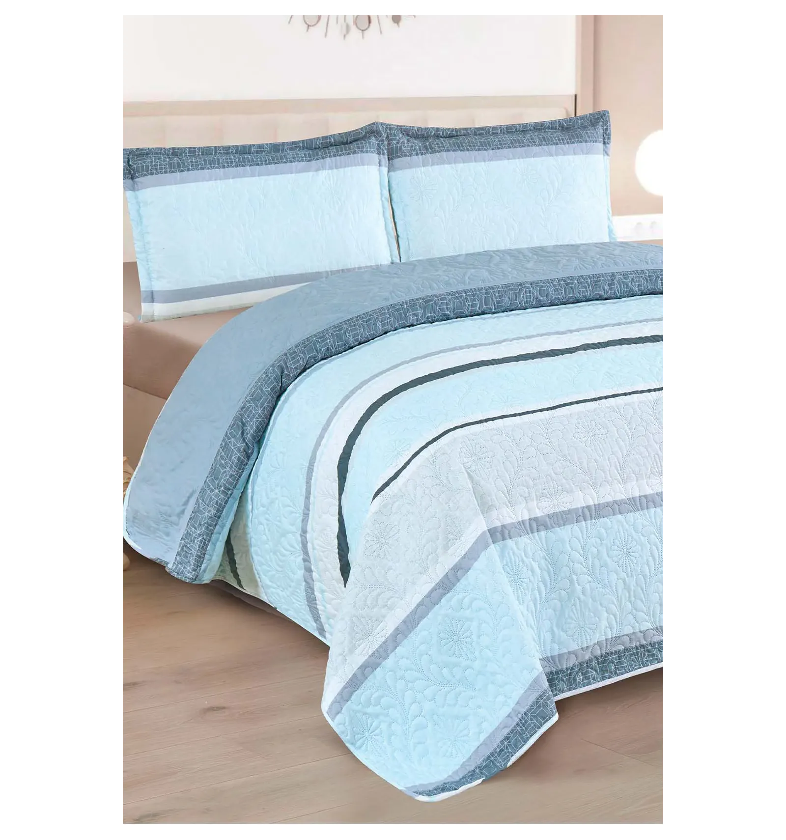 COLCHA VERANO RAYAX  AZUL