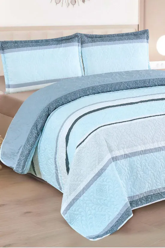 COLCHA VERANO RAYAX  AZUL
