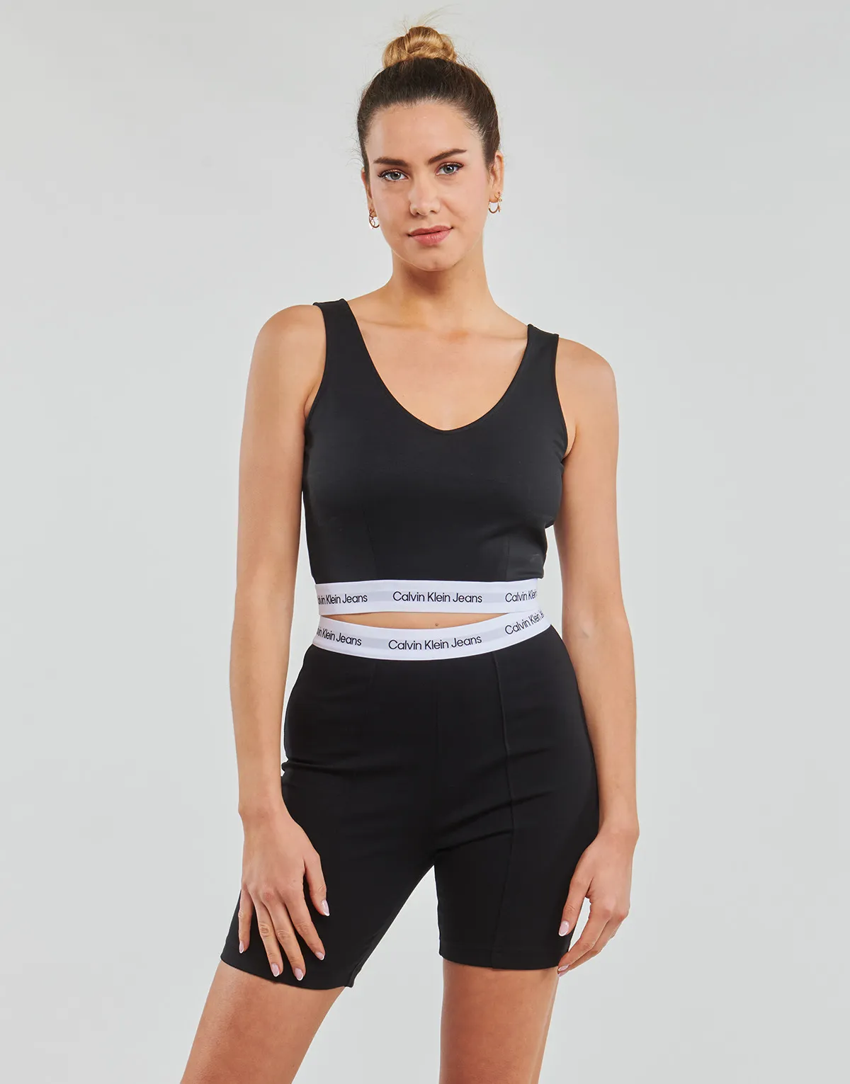 CONTRAST TAPE MILANO STRAPPY TOP