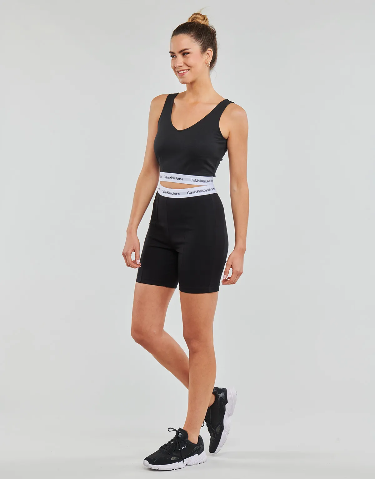 CONTRAST TAPE MILANO STRAPPY TOP