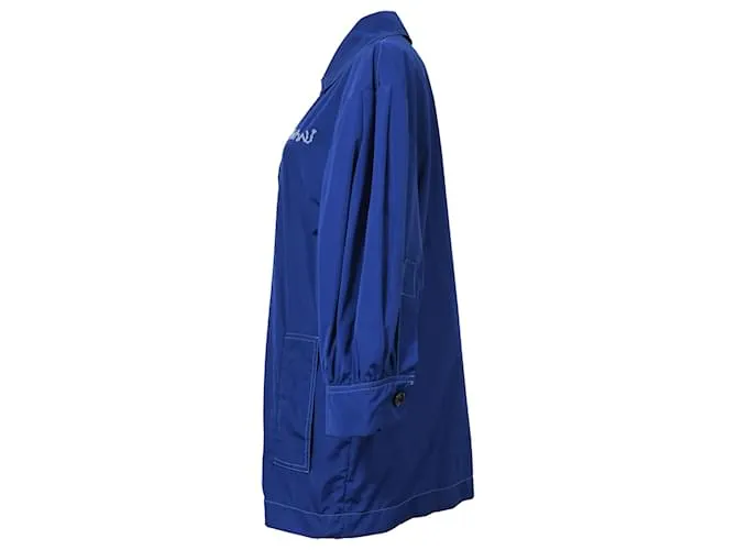 Cortavientos Marni Logo en nylon azul 