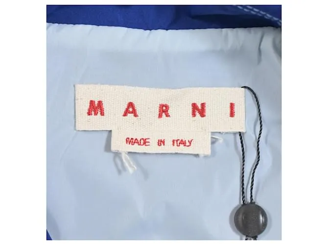 Cortavientos Marni Logo en nylon azul 