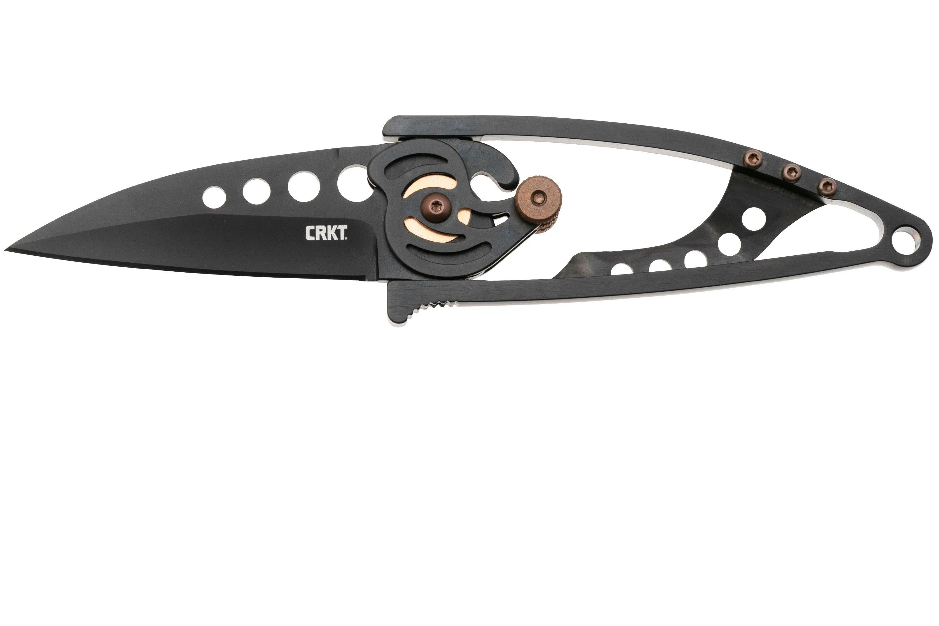 CRKT Snap Lock Black 5102NK Black Titanium Nitride 420J2, Black Stainless Steel, navaja, Ed Van Hoy design