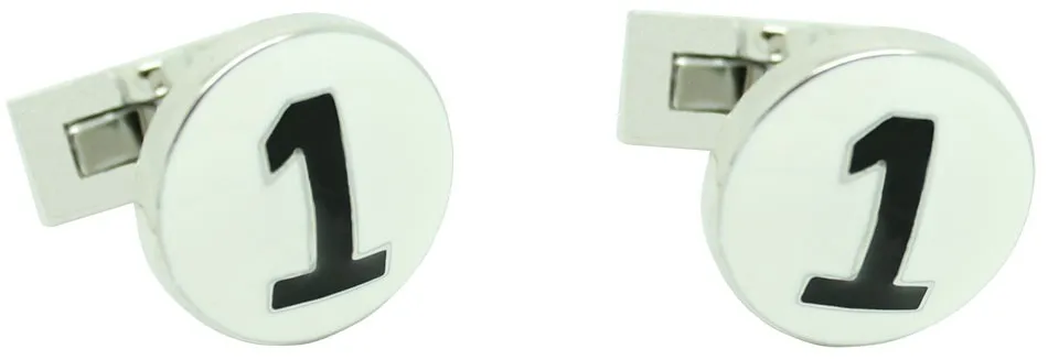 GEMELOS PARA CAMISA SKULTUNA RACER PLATEADO  BLANCO