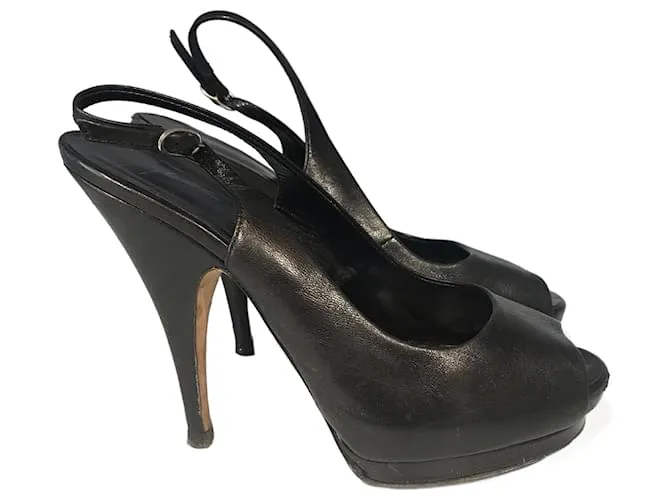 GIUSEPPE ZANOTTI Tacones T.UE 38.5 cuero Negro 