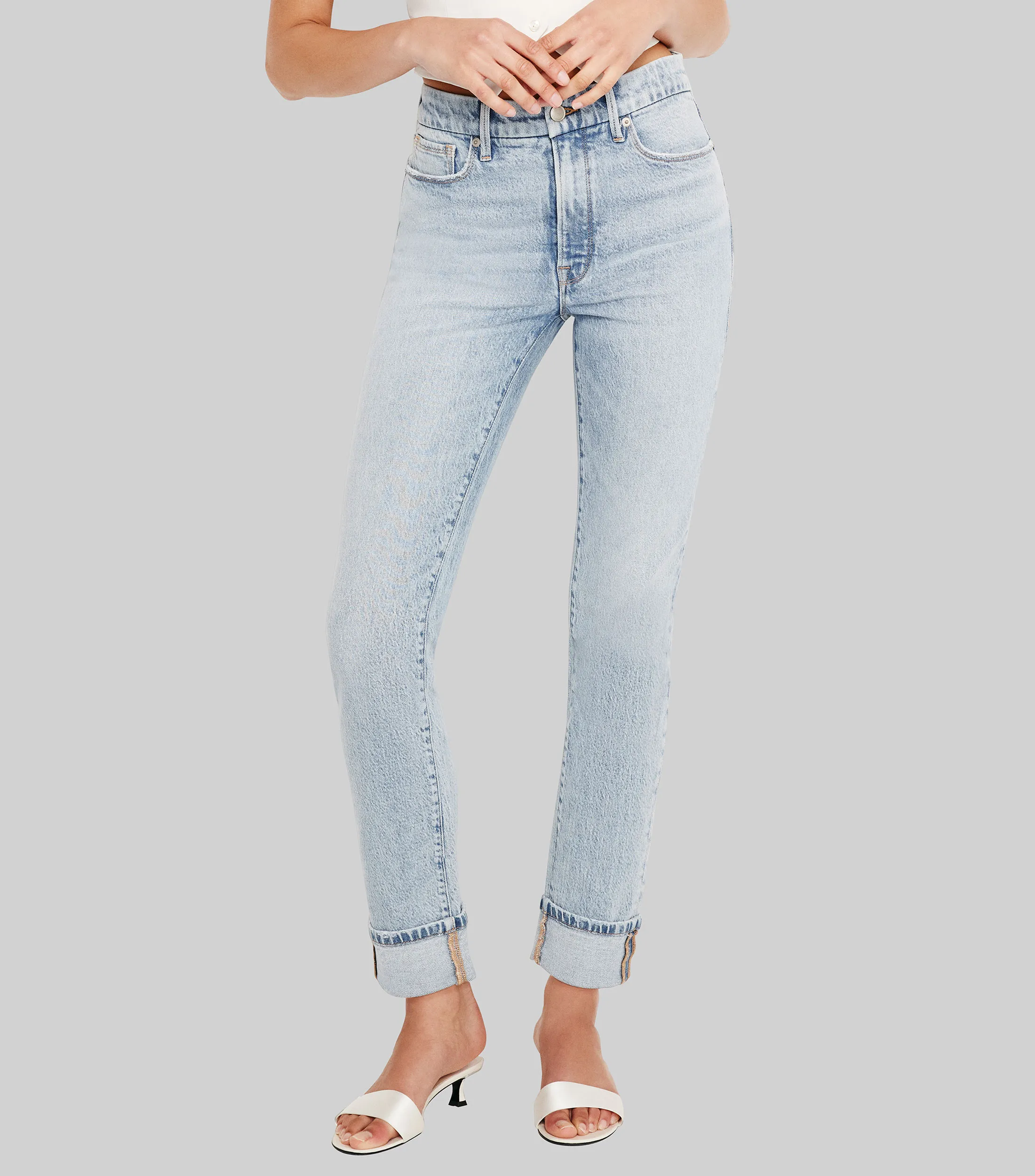 Good American Jeans de corte slim Mujer