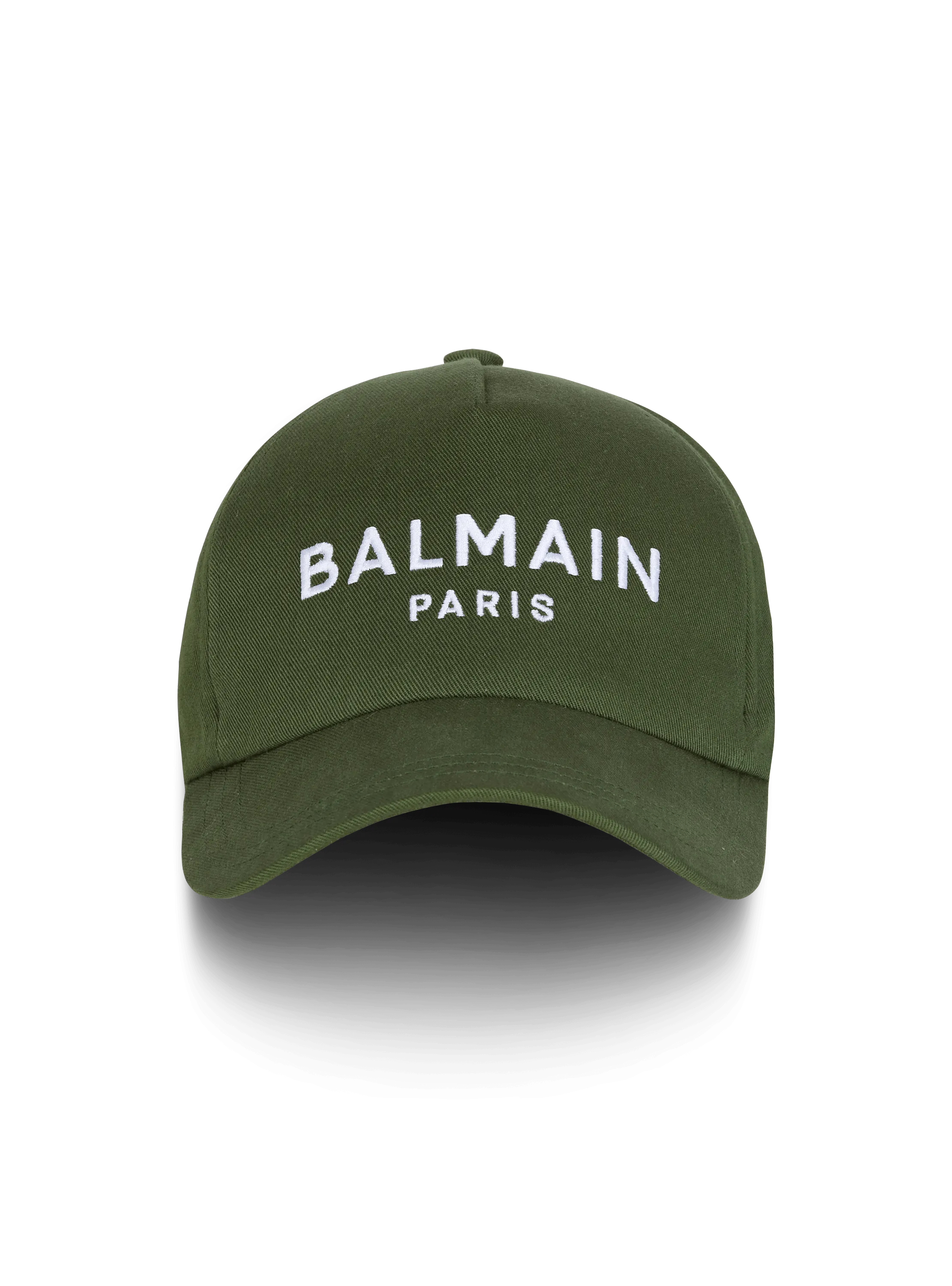 Gorra de algodón con bordado de Balmain Paris