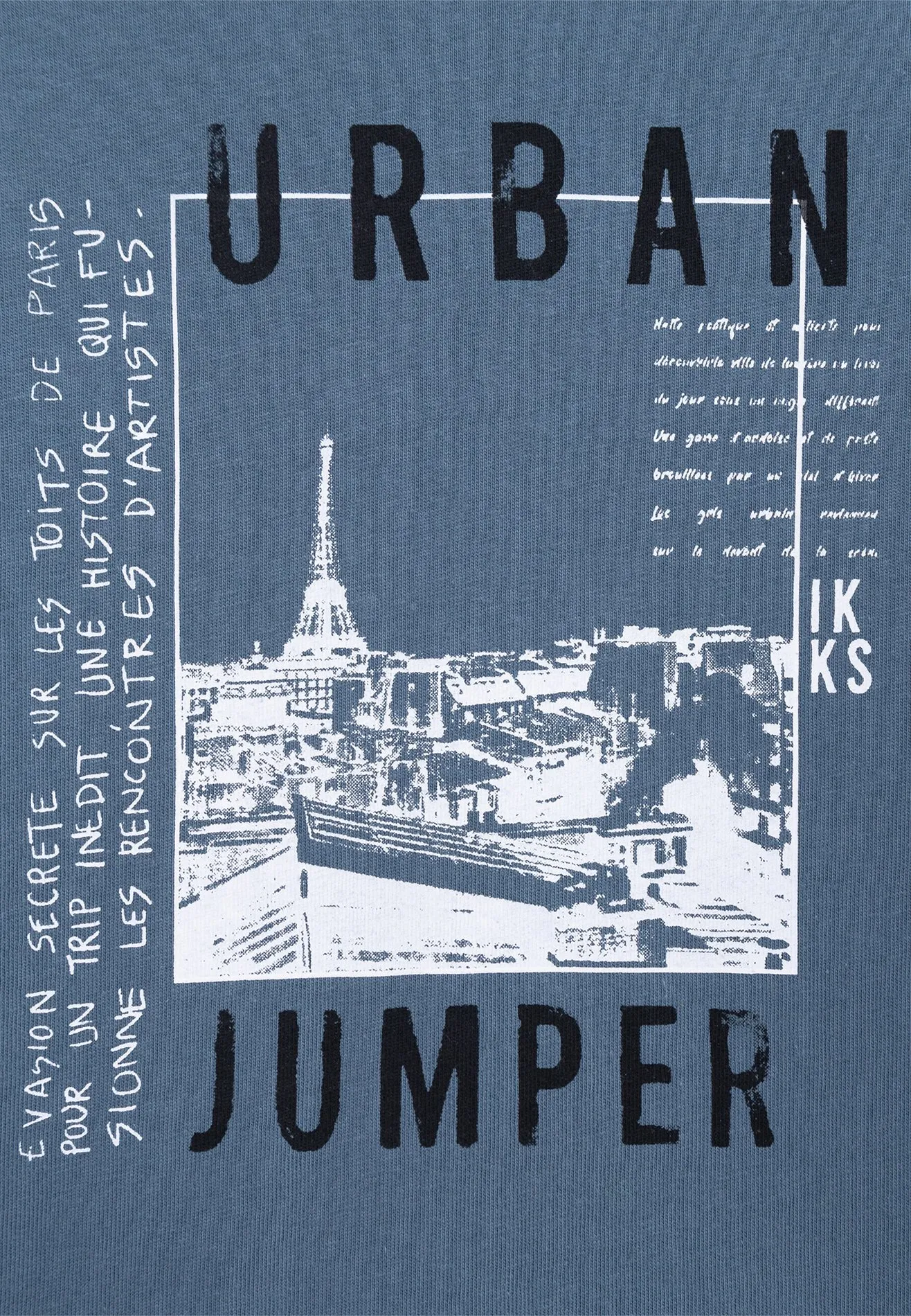 IKKS JUNIOR Camiseta con cuello redondo  en azul