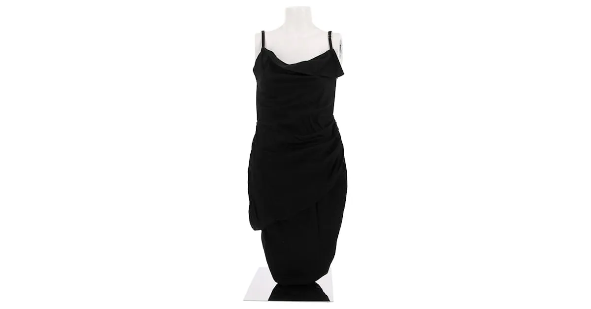 JACQUEMUS Vestidos T.FR 38 Viscosa Negro 