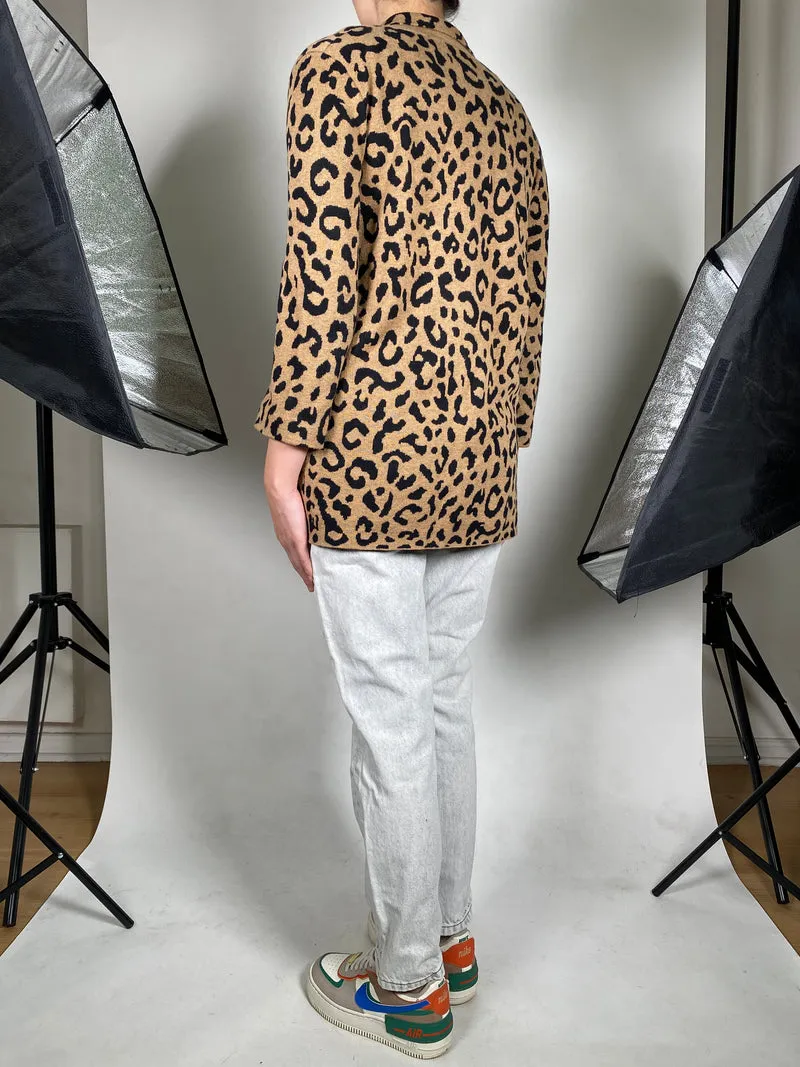 JCREW Sweater Blazer Animal Print